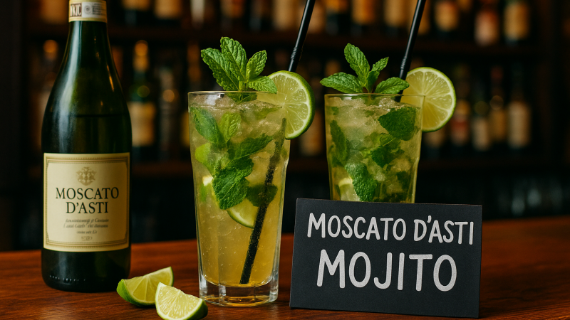 Moscato Mojito – Cocktail Ngọt Mát Từ Rượu Vang Moscato d’Asti